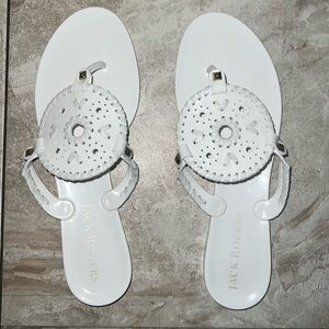 Jack Rogers, White Jelly, Size 10